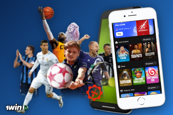 1Win casino review showcasing roulette wheel, blackjack cards and video poker options