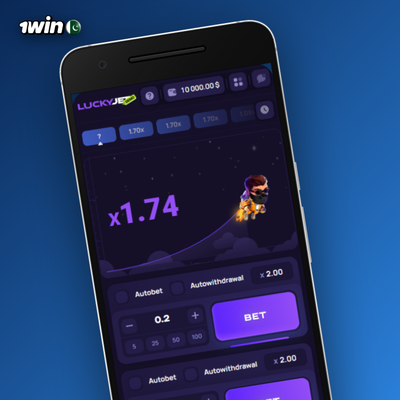 Circular auto-bet icon for repeating rounds in 1Win Lucky Jet signals play