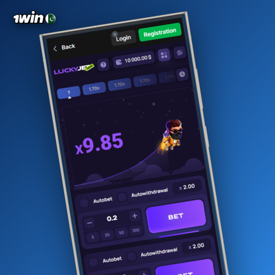 Set an auto-cashout target line to play 1Win Lucky Jet like a predictor