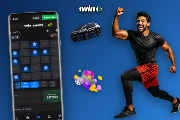 A Pakistani player smiling at his phone — 1Win customer support is always available