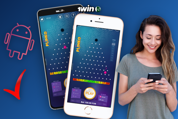 1Win Plinko in-app autobet controls showing rounds and stop-on-win or stop-on-loss fields